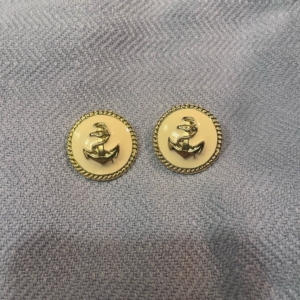 Vintage nautical Anchor Earrings